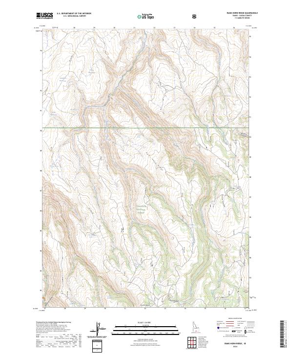 Rams Horn Ridge topographic map thumbnail