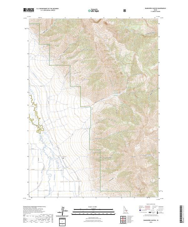 Ramshorn Canyon topographic map thumbnail