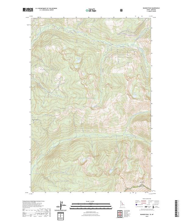 Ranger Peak topographic map thumbnail