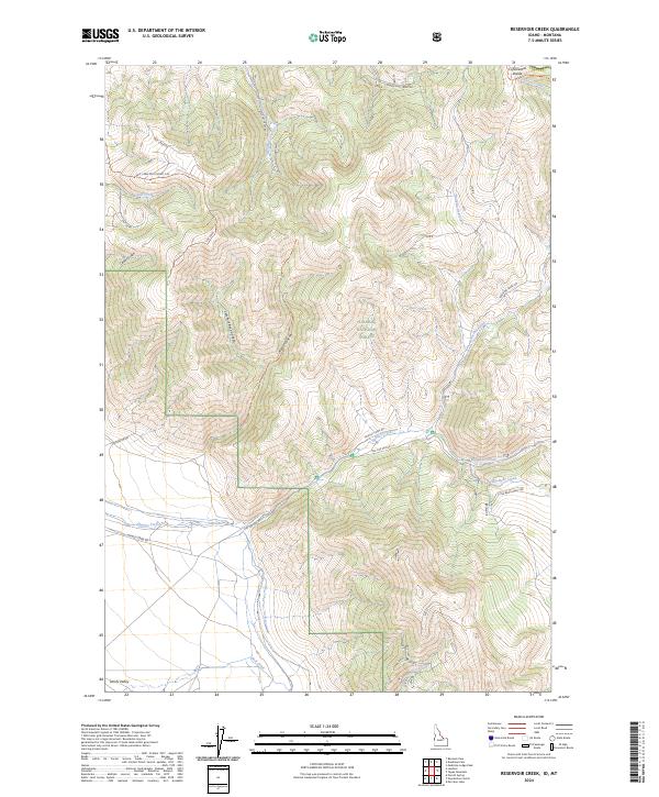 Reservoir Creek topographic map thumbnail