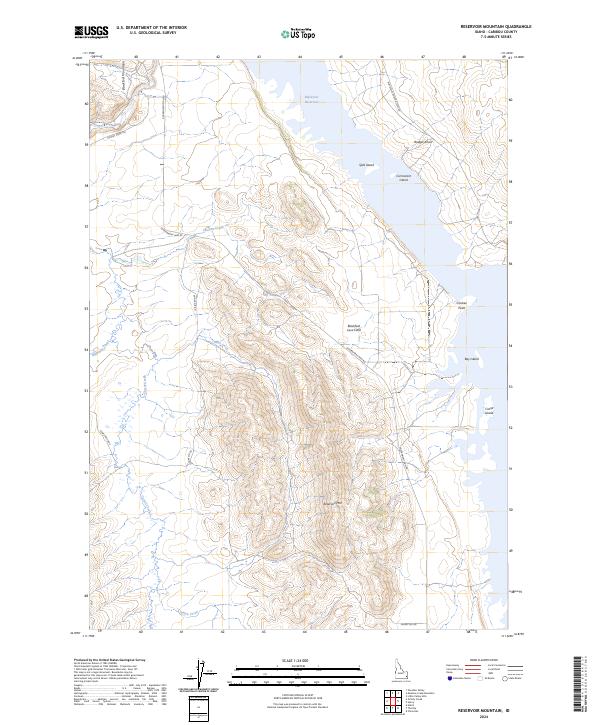 Reservoir Mountain topographic map thumbnail