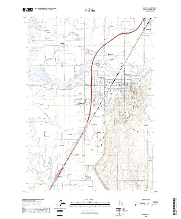 Rexburg topographic map thumbnail