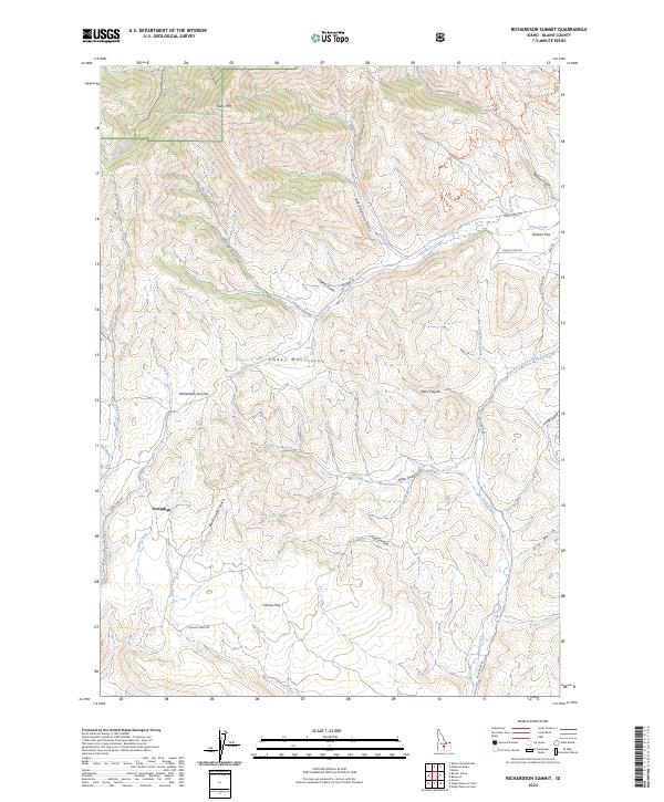 Richardson Summit topographic map thumbnail