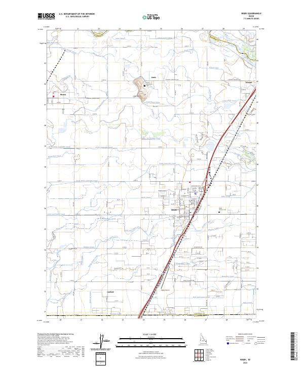 Rigby topographic map thumbnail
