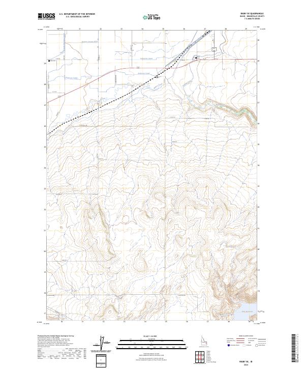 Rigby SE topographic map thumbnail