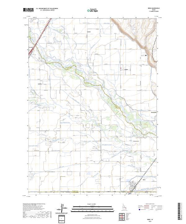 Ririe topographic map thumbnail