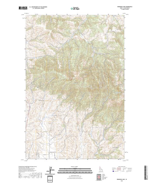 Robinson Lake topographic map thumbnail