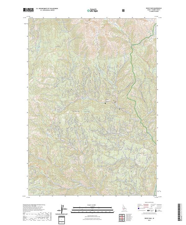 Rocky Bar topographic map thumbnail