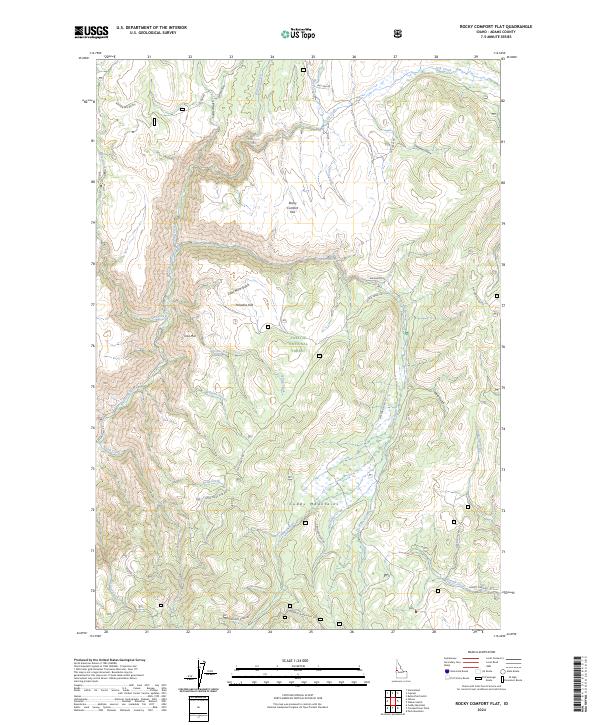 Rocky Comfort Flat topographic map thumbnail