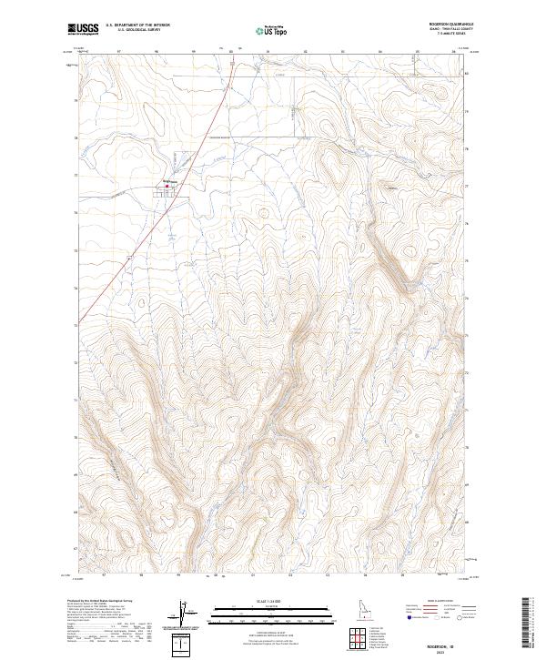Rogerson topographic map thumbnail