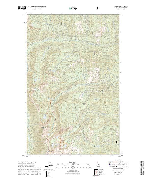 Roman Nose topographic map thumbnail