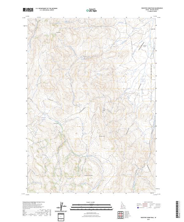 Rooster Comb Peak topographic map thumbnail