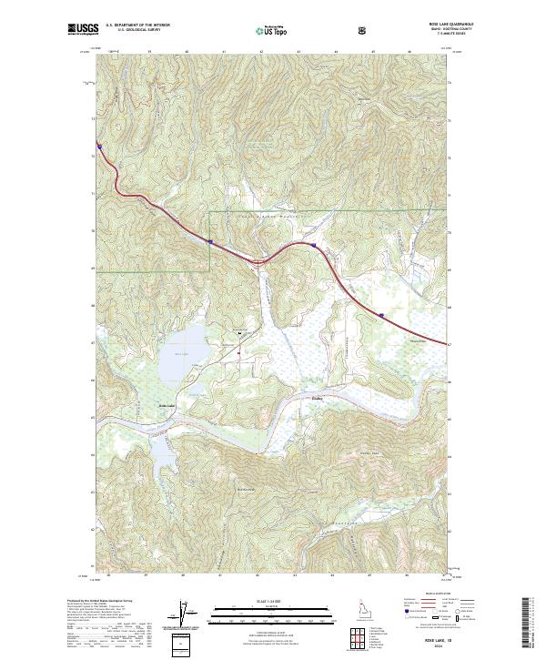 Rose Lake topographic map thumbnail