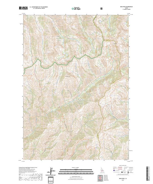 Ross Peak topographic map thumbnail