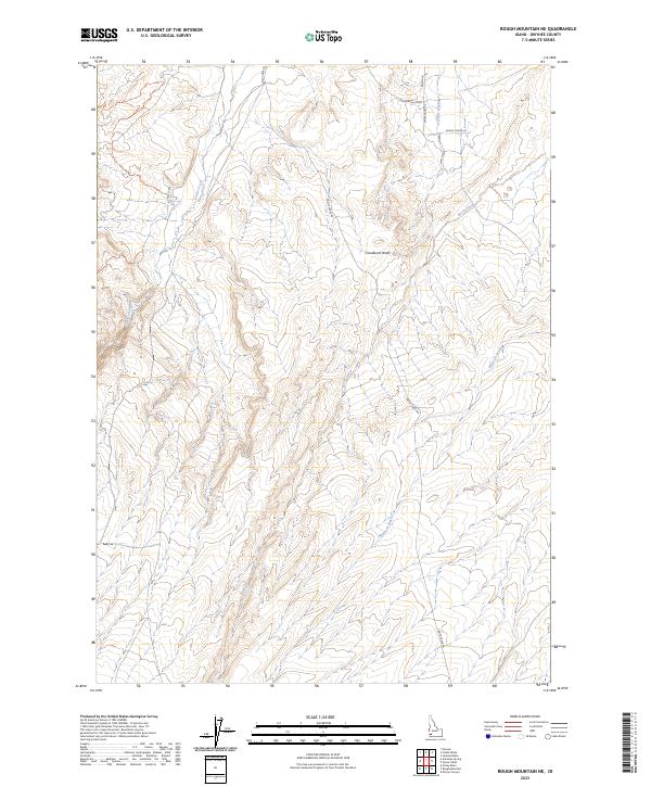 Rough Mountain NE topographic map thumbnail