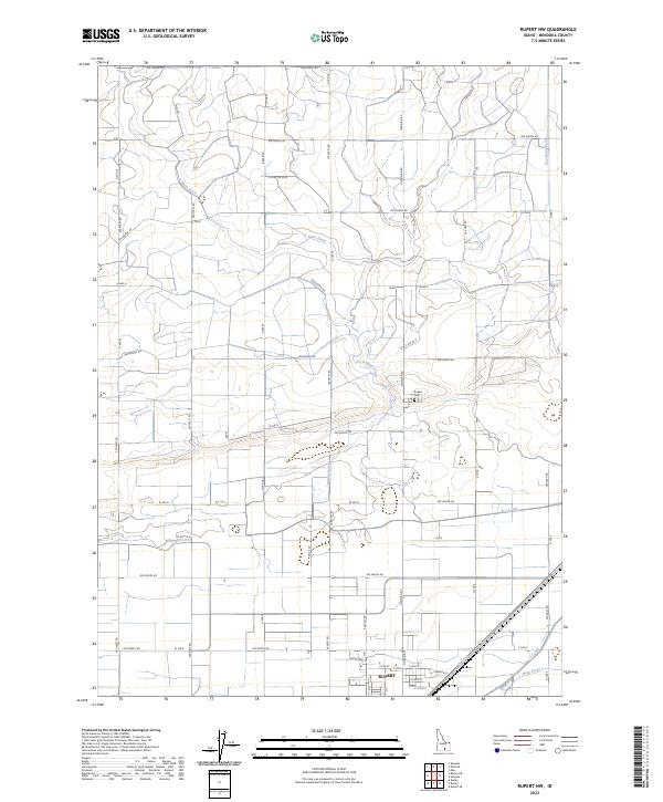 Rupert NW topographic map thumbnail