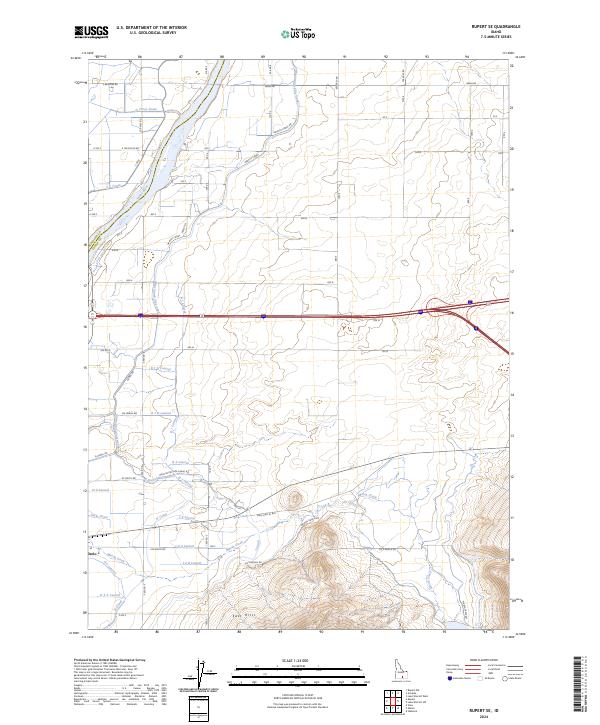 Rupert SE topographic map thumbnail