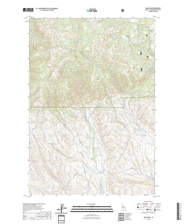 Rush Peak topographic map thumbnail