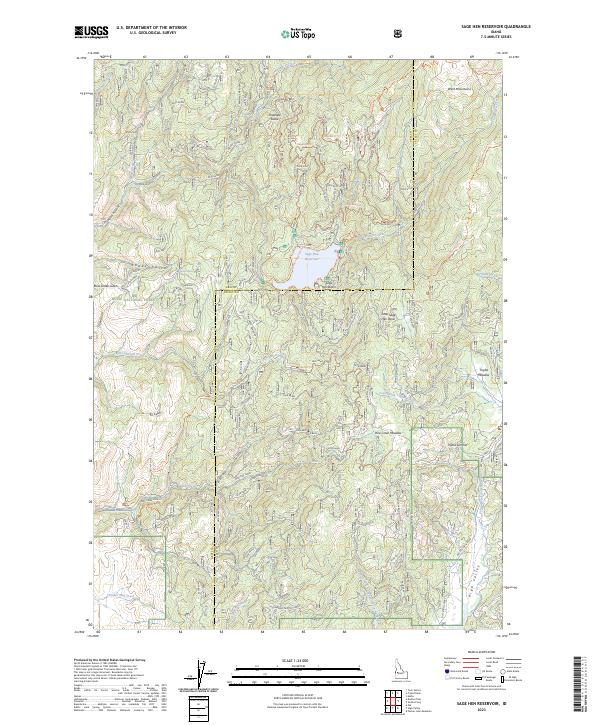 Sage Hen Reservoir 2023 topographic map thumbnail