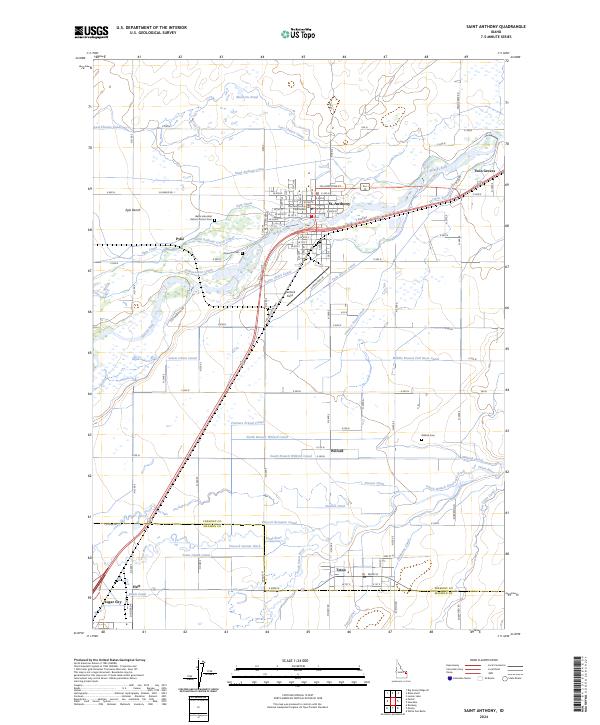 Saint Anthony topographic map thumbnail