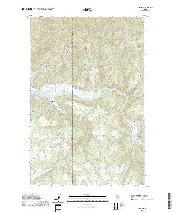 Saint Joe 2024 topographic map thumbnail