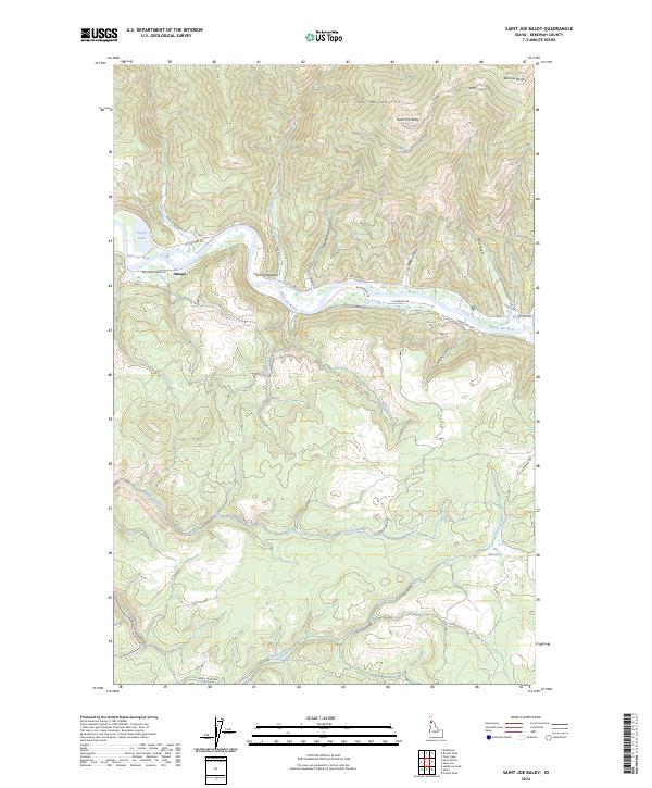 Saint Joe Baldy topographic map thumbnail