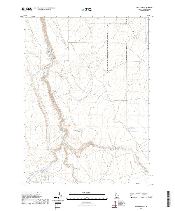 Salls Crossing topographic map thumbnail