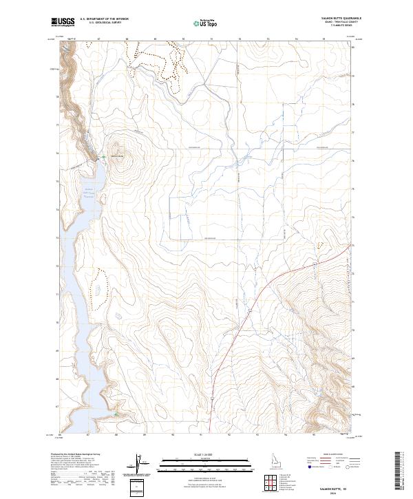 Salmon Butte topographic map thumbnail