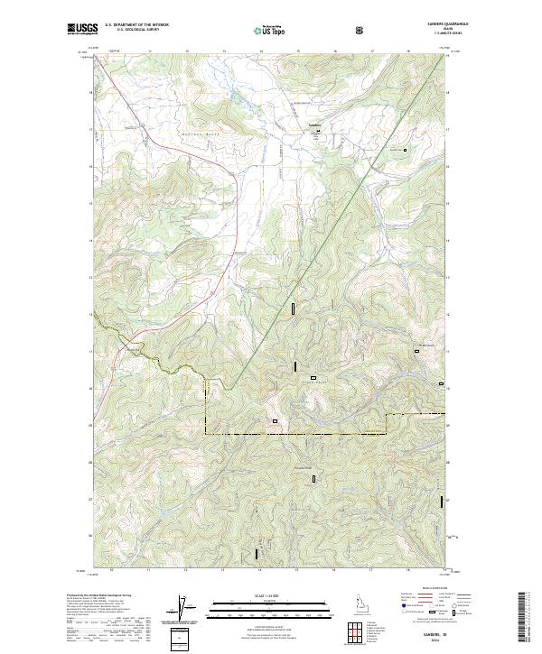 Sanders topographic map thumbnail