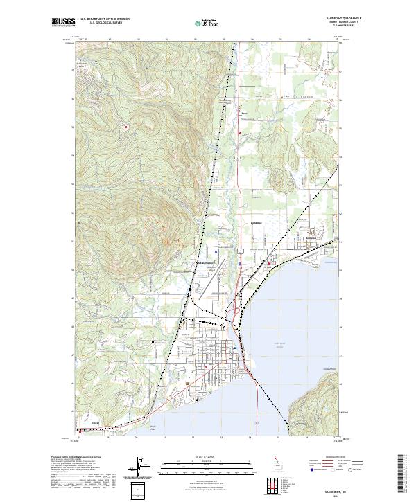 Sandpoint topographic map thumbnail