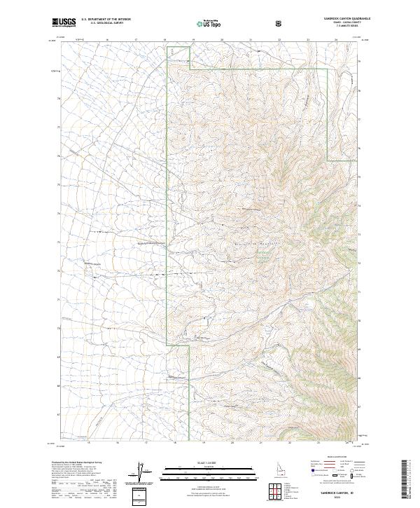 Sandrock Canyon topographic map thumbnail