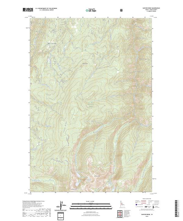 Sawyer Ridge topographic map thumbnail