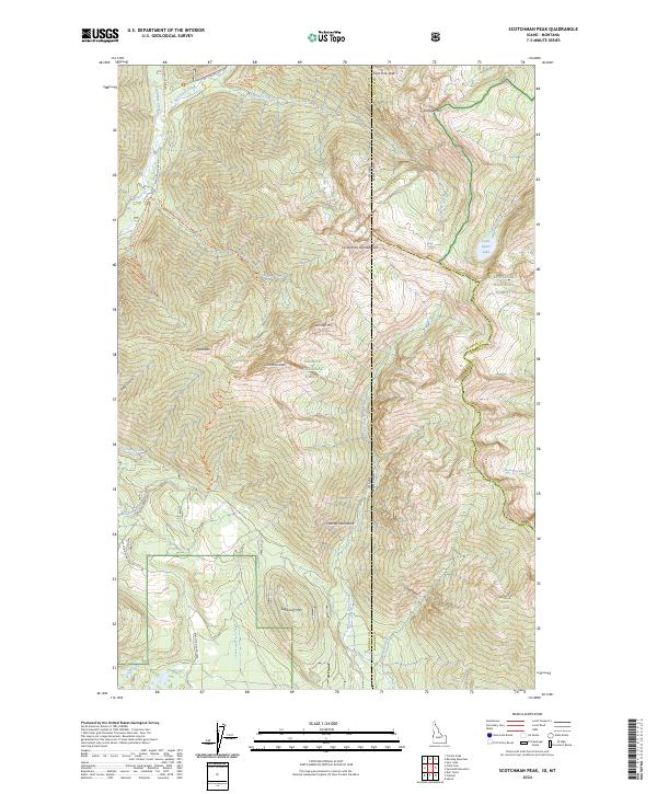 Scotchman Peak topographic map thumbnail