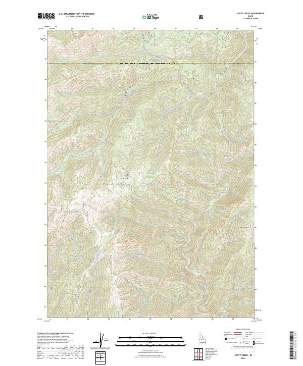 Scott Creek topographic map thumbnail