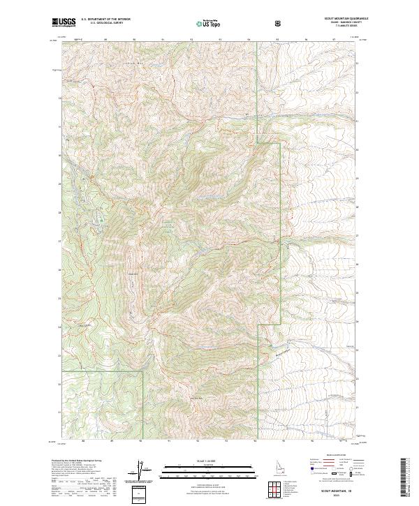 Scout Mountain topographic map thumbnail