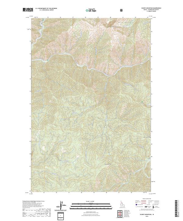 Scurvy Mountain topographic map thumbnail