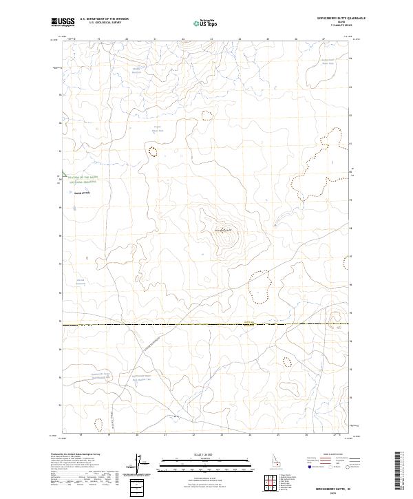 Serviceberry Butte topographic map thumbnail