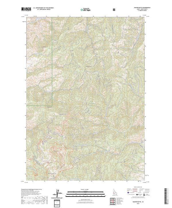 Shafer Butte topographic map thumbnail