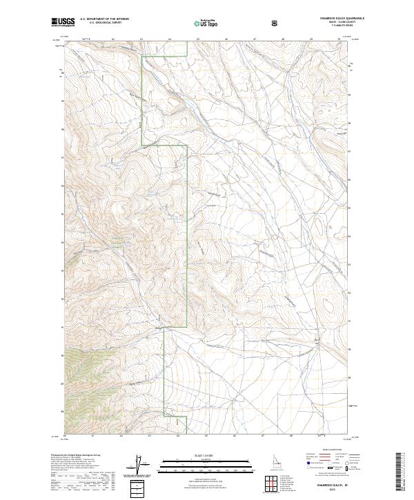 Shamrock Gulch topographic map thumbnail