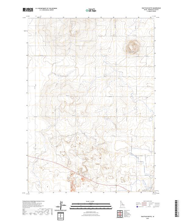 Shattuck Butte topographic map thumbnail