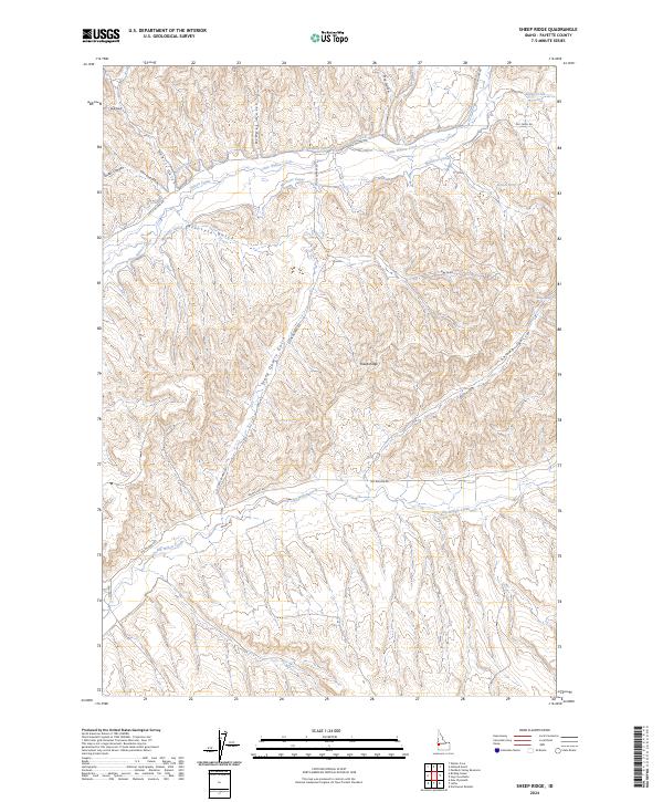 Sheep Ridge topographic map thumbnail