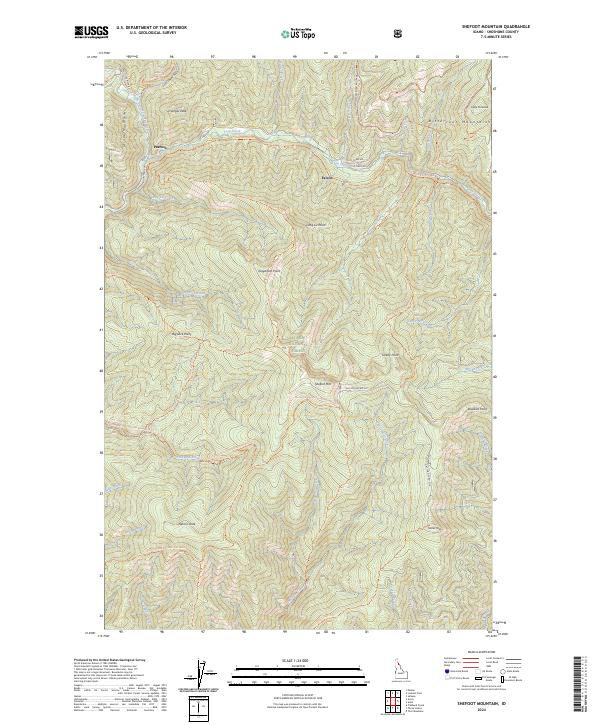 Shefoot Mountain topographic map thumbnail