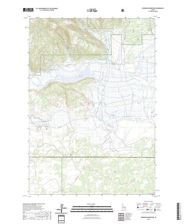 Sheridan Reservoir topographic map thumbnail