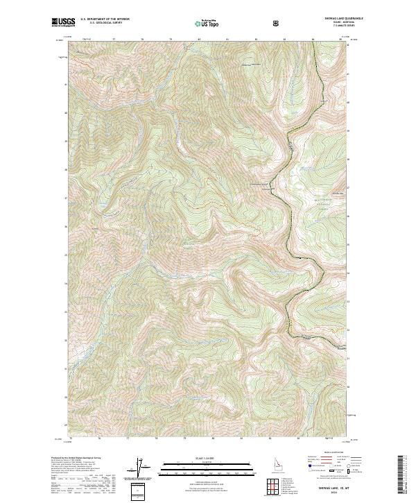 Shewag Lake topographic map thumbnail