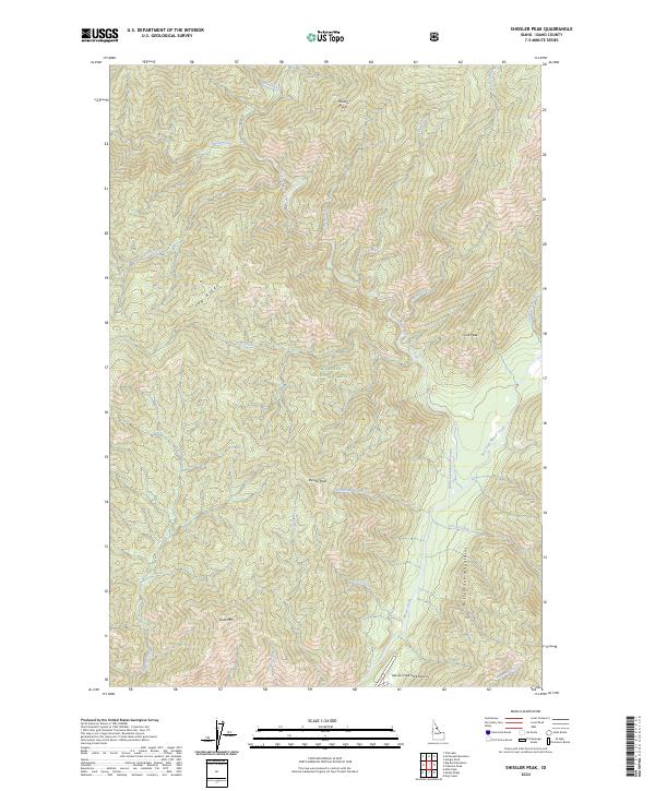 Shissler Peak topographic map thumbnail