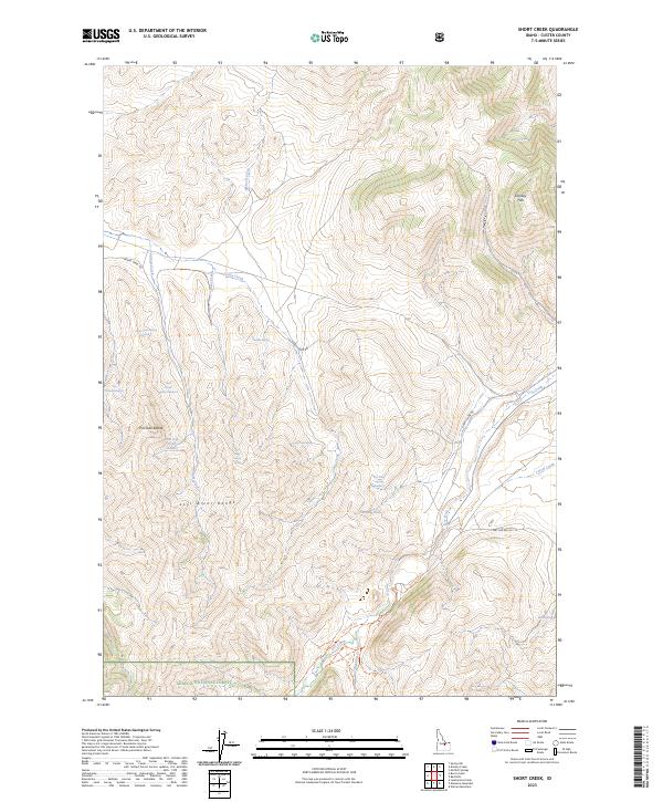 Short Creek 2023 topographic map thumbnail