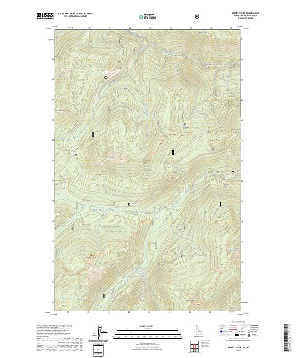 Shorty Peak topographic map thumbnail