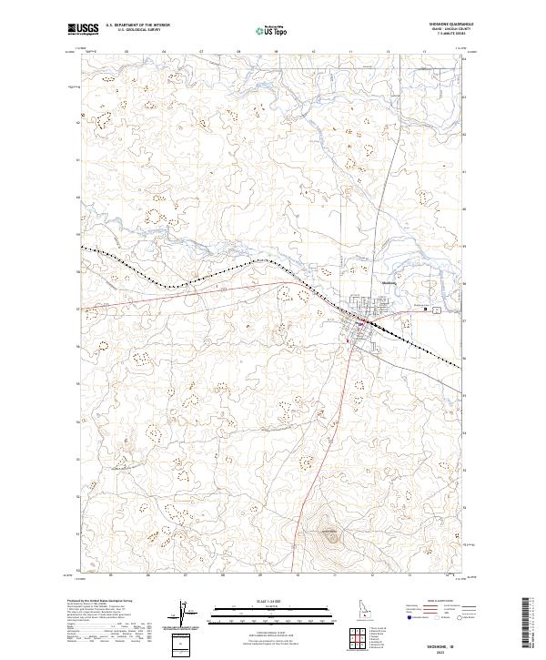 Shoshone 2023 topographic map thumbnail