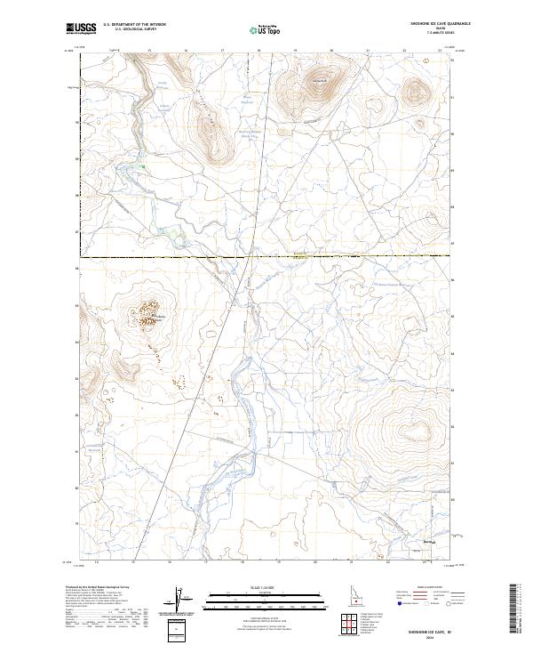Shoshone Ice Cave topographic map thumbnail