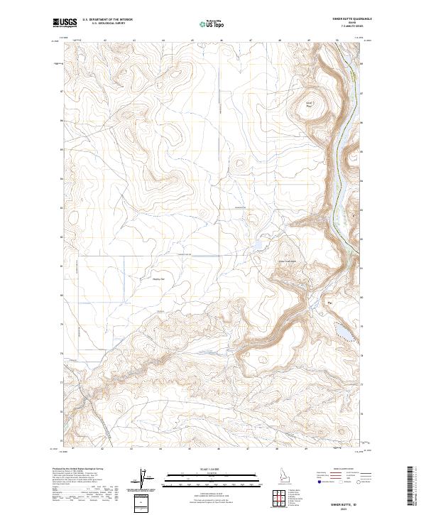 Sinker Butte topographic map thumbnail